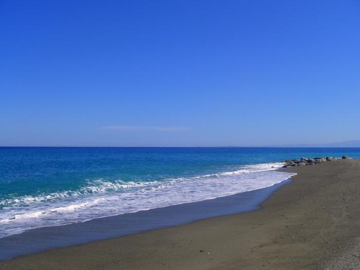 Vista mare della spiaggia